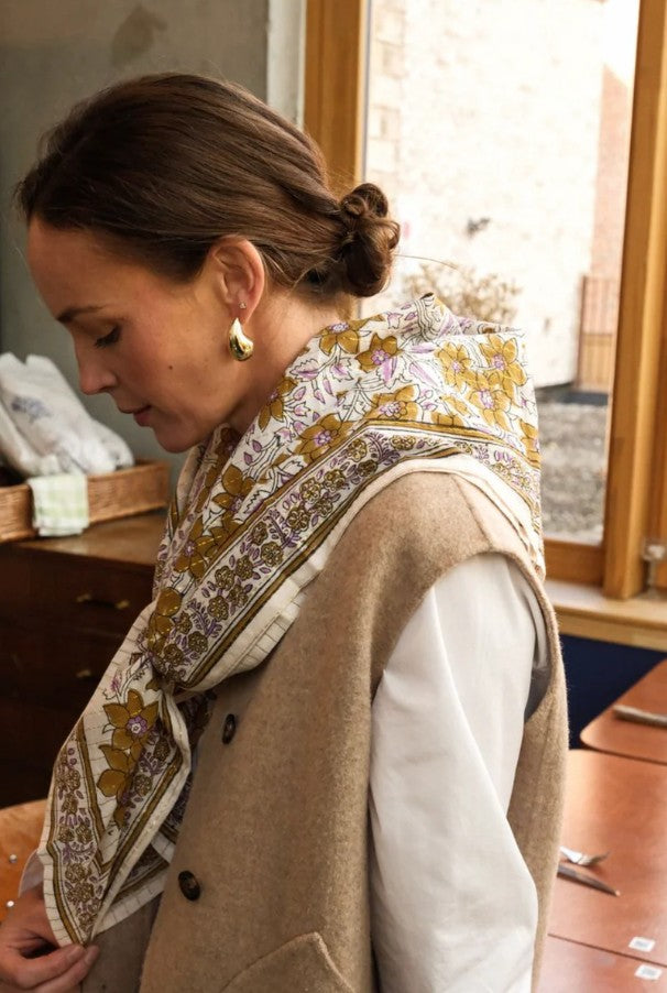 Foulard Camel en Lurex