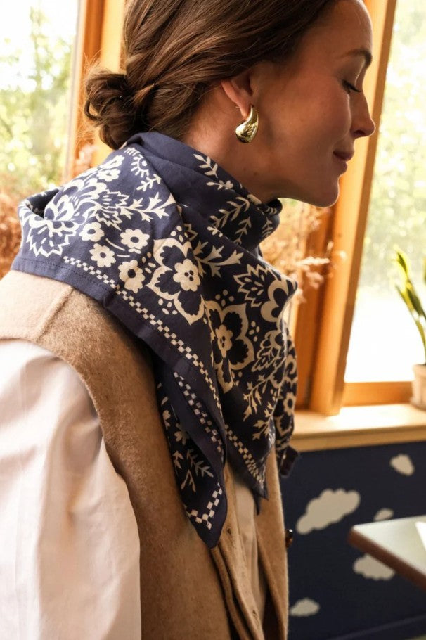 Foulard Mysore Bandana - Marine