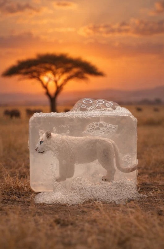 Savon / figurine - Wild - Lion blanc