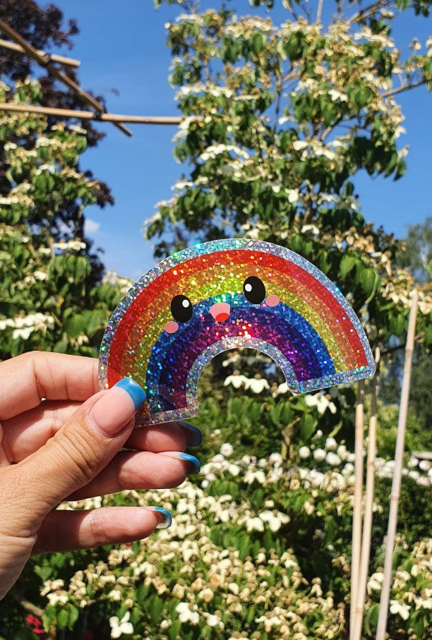 Sticker - Rainbow glitter