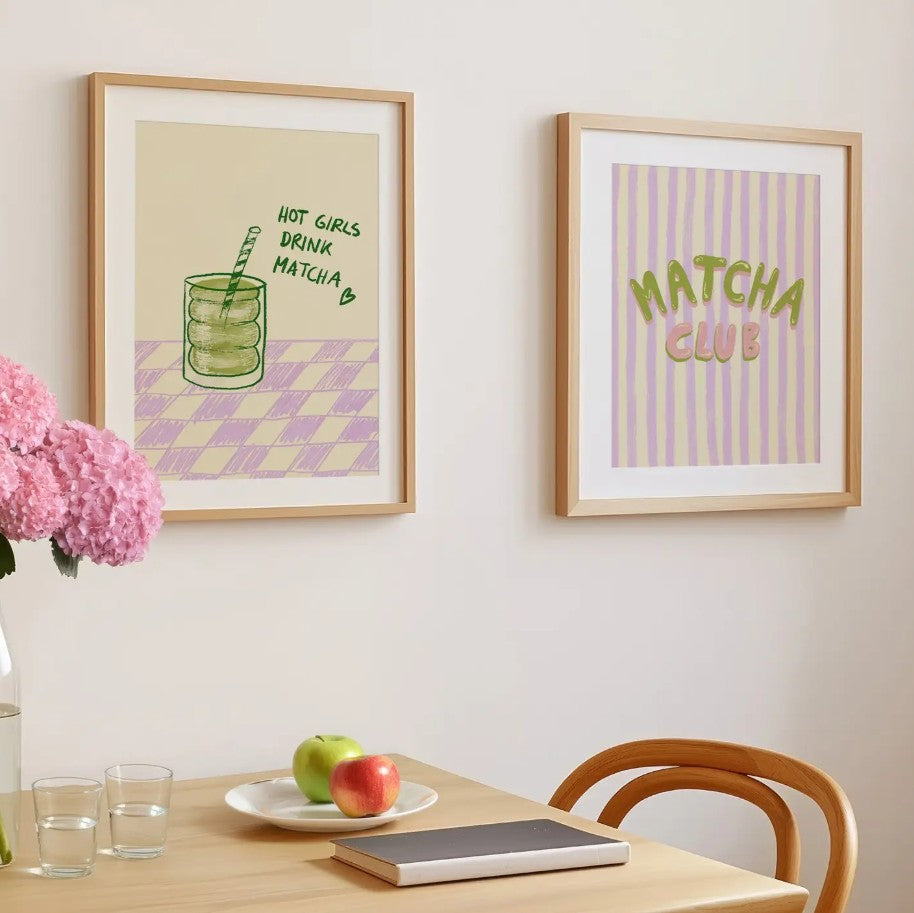 Affiche A5 - Hot girls drink matcha
