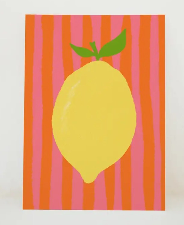 Carte postale - Citron rose
