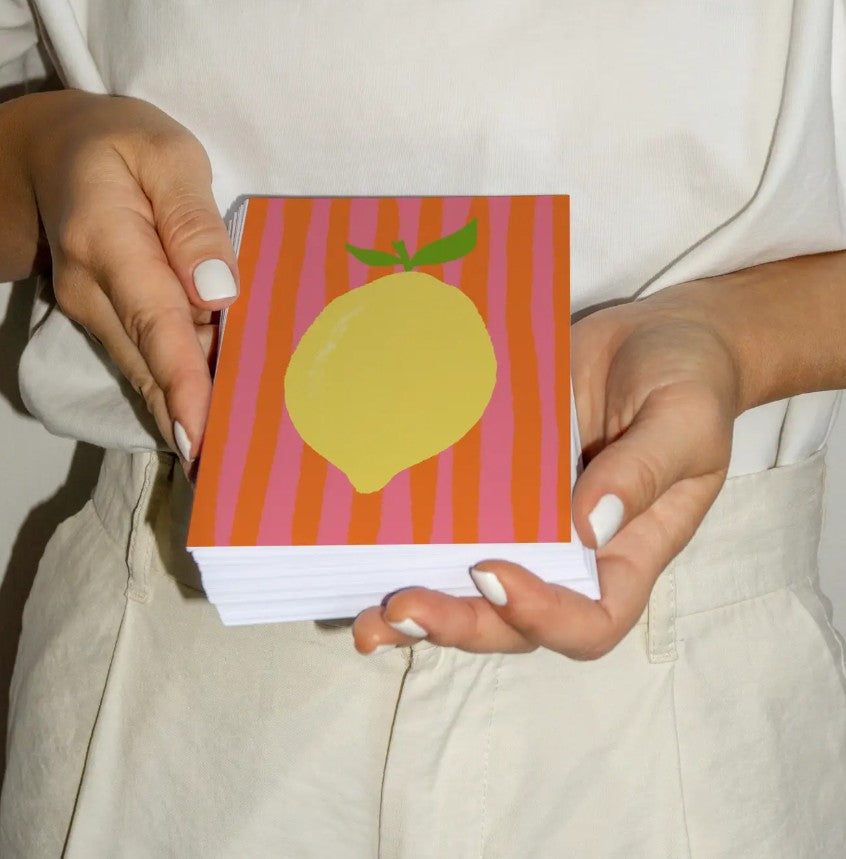 Carte postale - Citron rose