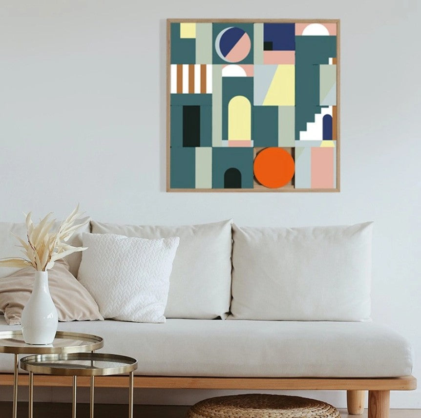 Tableau Décoratif Mural Artistique en Bois - Azed