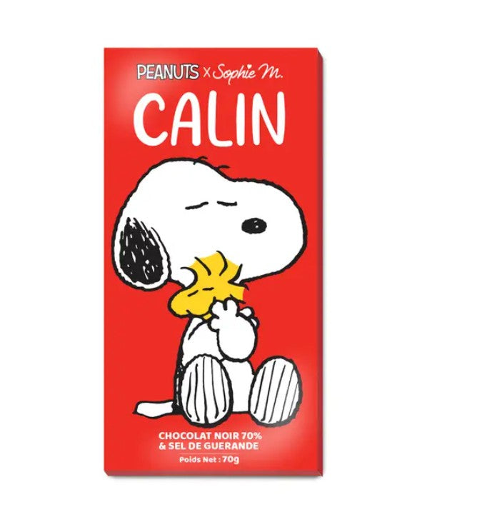 Snoopy Tablette CALIN chocolat Noir Sel de Guérande