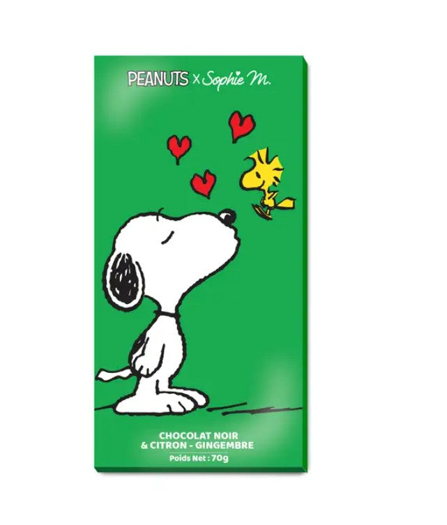 Snoopy Tablette KISS chocolat Noir Citron & Gingembre