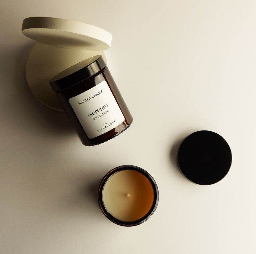 Bougie en verre 135g - Serene - Soft Cotton