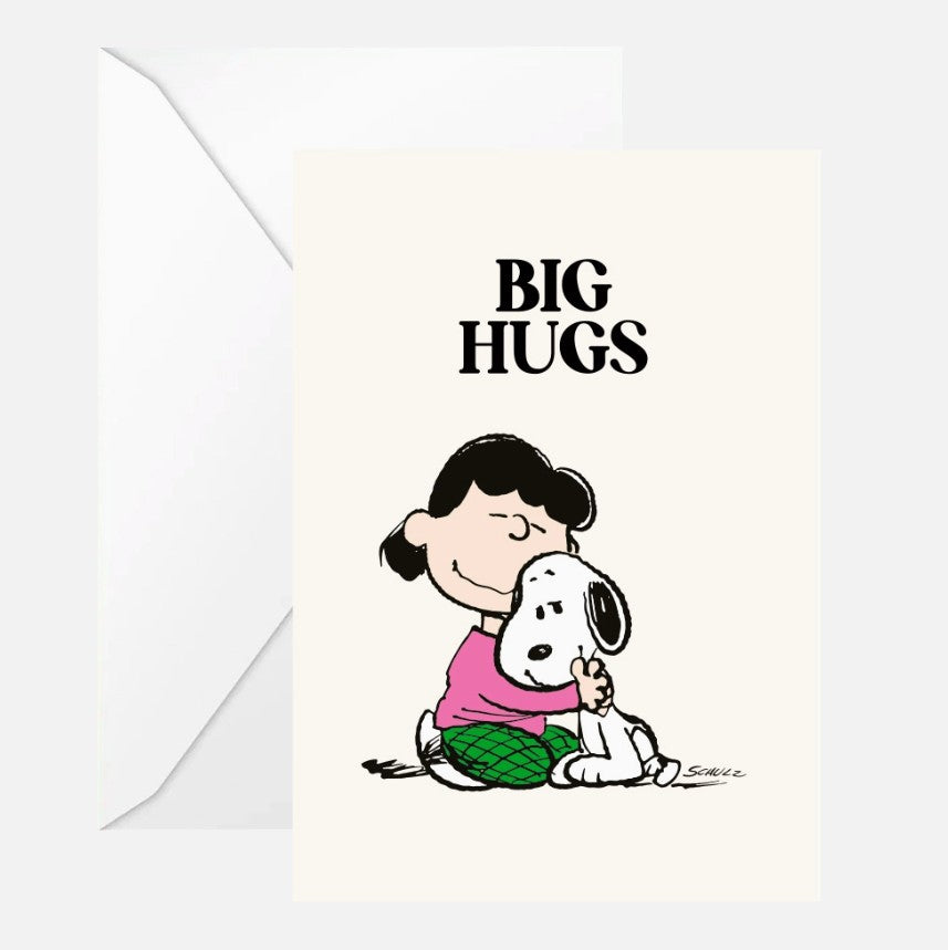 Carte double avec enveloppe - Snoopy - Big Hugs