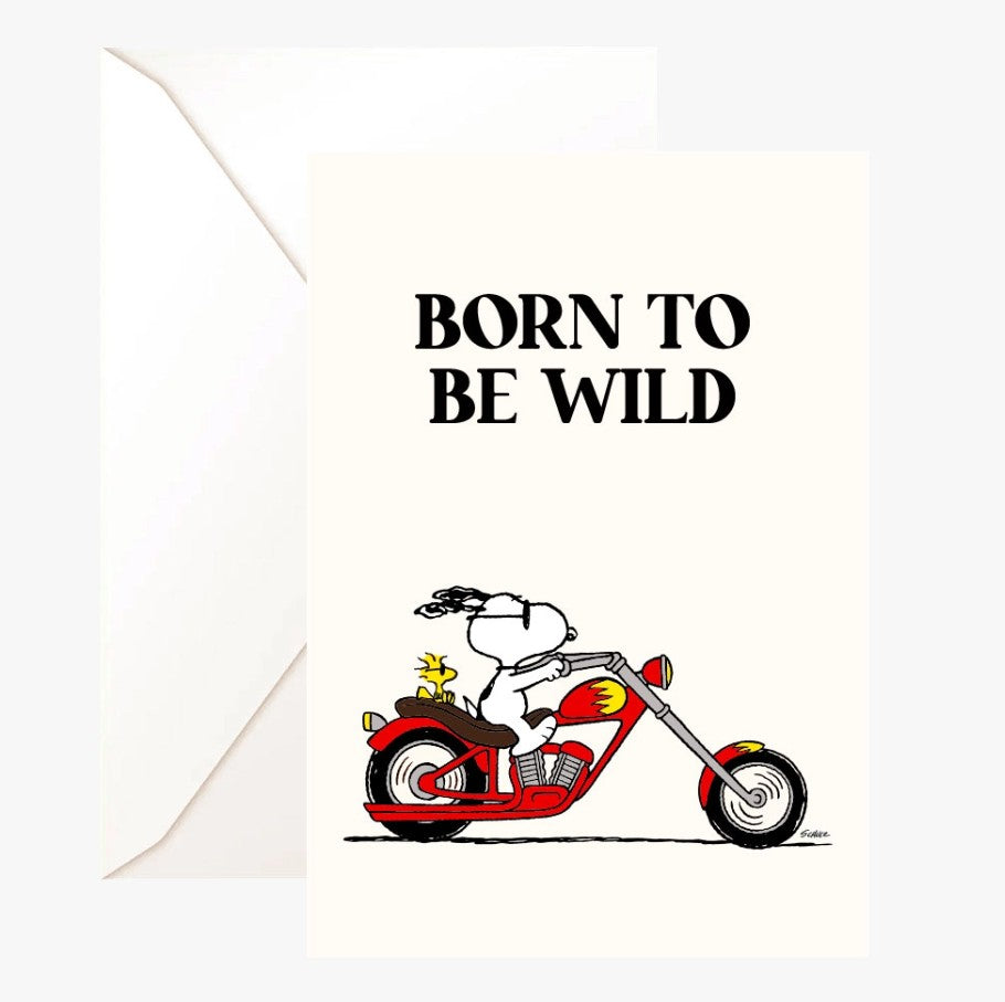 Carte double avec enveloppe - Snoopy - Born to be Wild