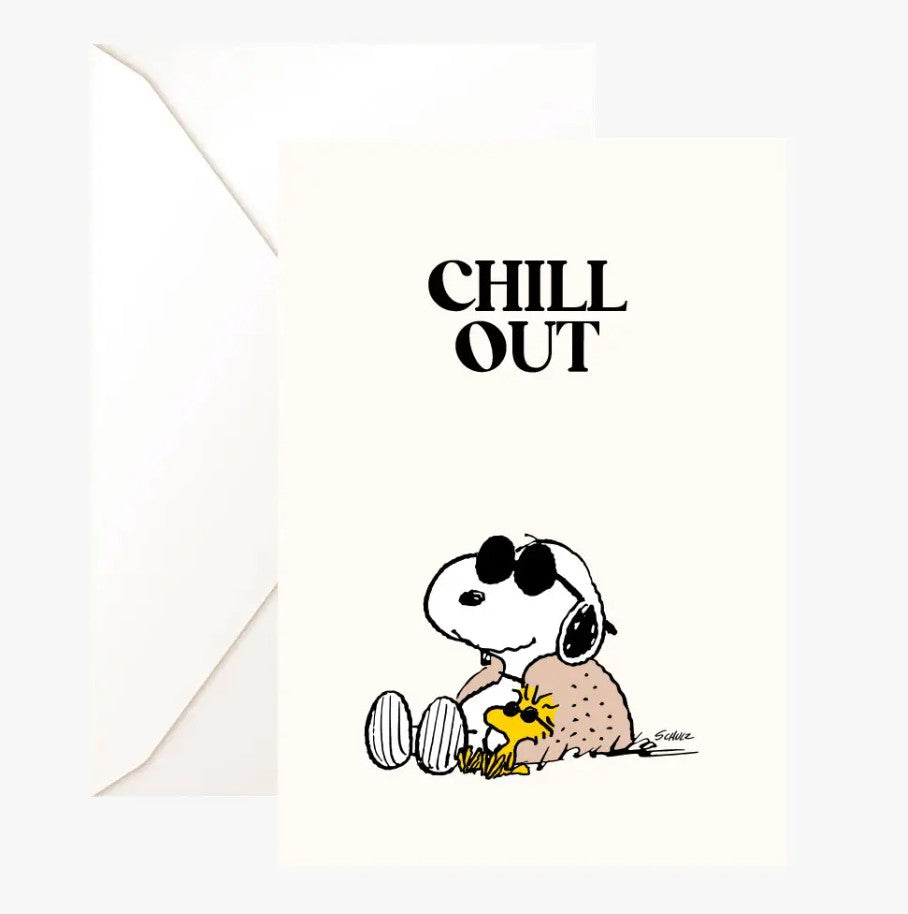 Carte double avec enveloppe - Snoopy - Chill Out