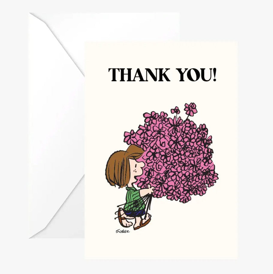 Carte double avec enveloppe - Snoopy - Thank You