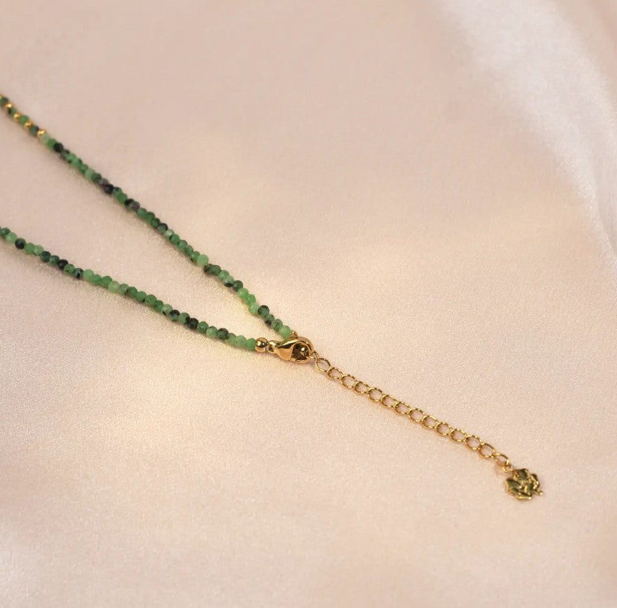 Collier pierres naturelles - Tourmaline verte