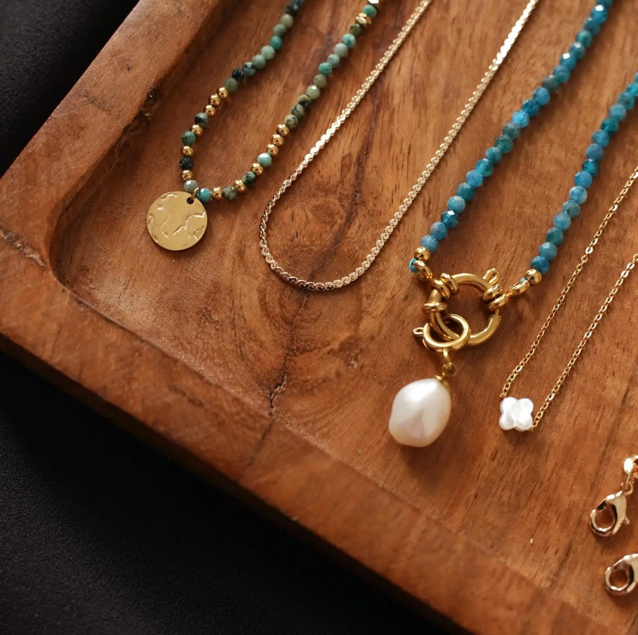 Collier pierres naturelles - Turquoise africaine