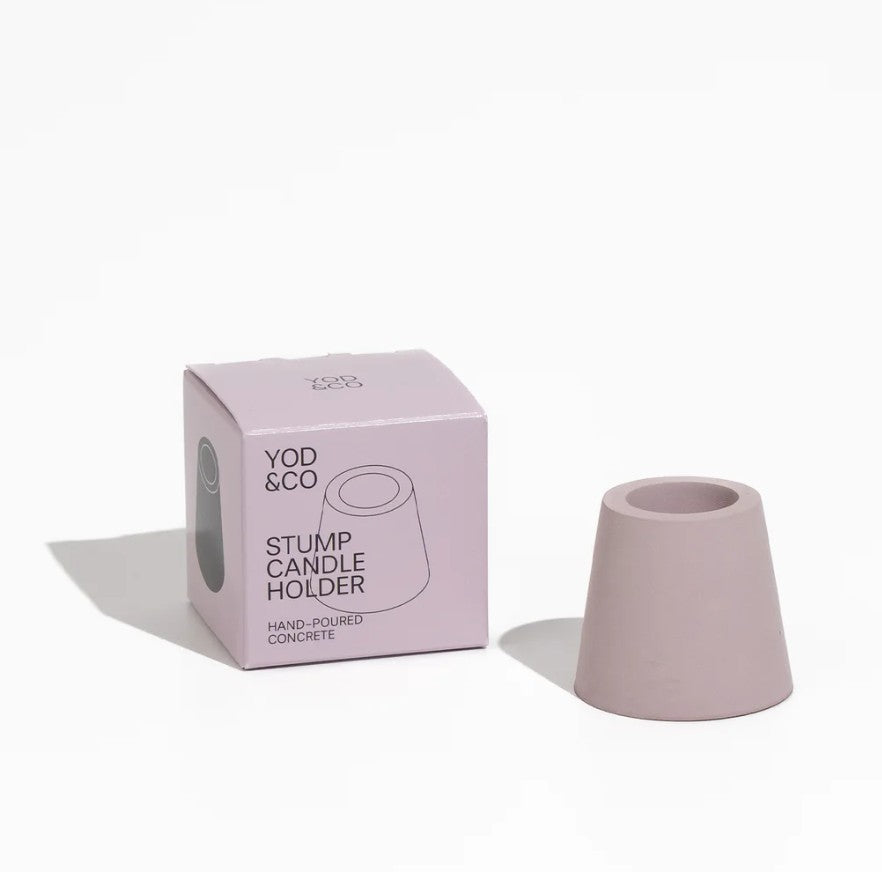 Bougeoir souche mauve