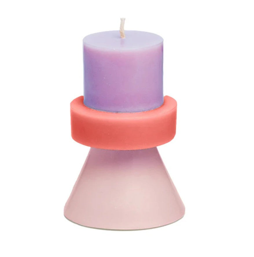 Bougie Stack mini lavande/pêche/rose