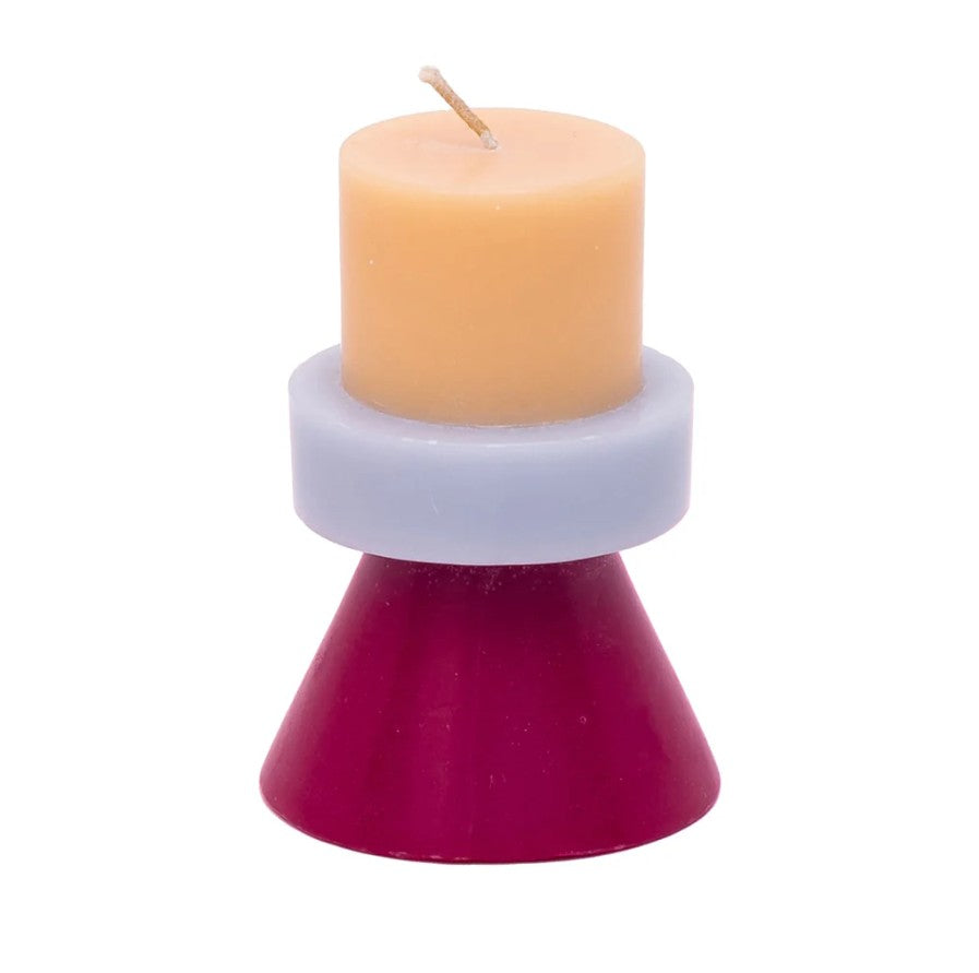 Bougie Stack mini pêche/lilas/rubis