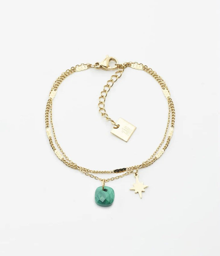 Bracelet Manureva - Malachite